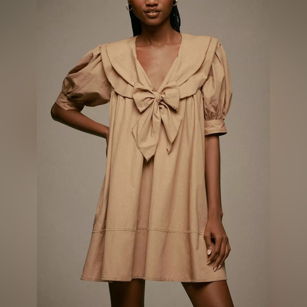 PILCRO Anthropologie Short Sleeve Tunic Mini Dress